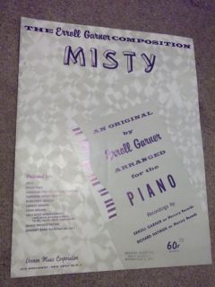 The Erroll Garner Composition Misty Original Songsheet