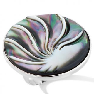  shell sterling silver round ring rating 42 $ 19 98 s h $ 4 95 