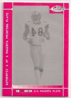 Randy McMichael 2007 Topps Finest Football 88 Magenta Printing Plate 1