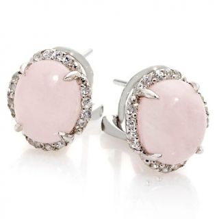 Jewelry Earrings Stud Opulent Opaques Pink Morganite and White