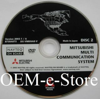 2006 2007 2008 Mitsubishi Galant Endeavor Navigation DVD #2 South East