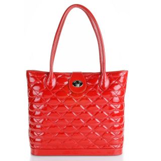 Lulu Guinness Lulu Guinness Edith Quilted Patent Leather Tote