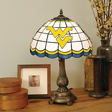  19 95 handpainted art glass team lamp west virginia colle $ 57 95
