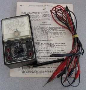 Vintage EMC Model 102 Volometer Testing Equipment Meter