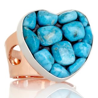 Jewelry Rings Gemstone Jay King Blue Basin Turquoise Heart Shape