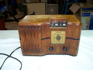  Emerson Radio & Television Radio Wood Cabinet By Incraham Parts/Repair