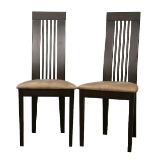 Farrington Modern Dark Brown Dining Chairs   Set of 2