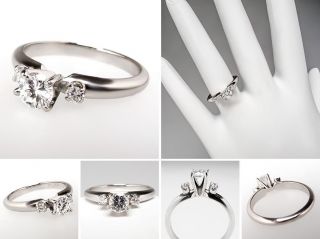 Ben Bridge G vs Diamond Engagement Ring Solid Platinum Fine Estate
