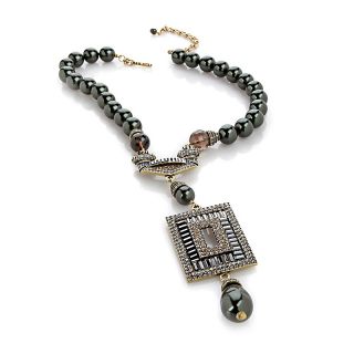 Heidi Daus South Sea Riches Simulated Tahitian Pearl Drop Necklace