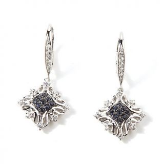 Jewelry Earrings Drop Victoria Wieck .56ct Blue and White