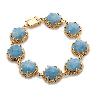 Jewelry Bracelets Tennis Technibond® Milky Aqua Scalloped Line