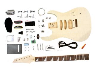  Metal Style Unfinished Electric Guitar Kit DIY Project TPJS 12   New