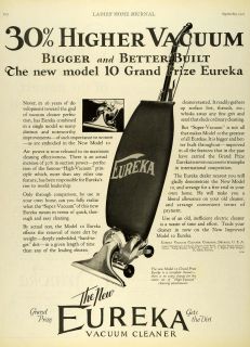 1927 Ad Eureka Model 10 Vacuum Cleaners Grand Prize Household Dirt