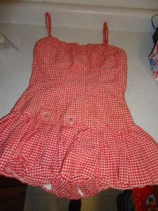  Gingham Bathing Suit Swimsuit, Petti of Encino by Ally Lou Rawe Pin Up