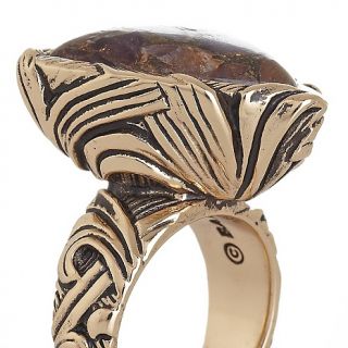 Jewelry Rings Gemstone Studio Barse Triangular Amethyst Bronze