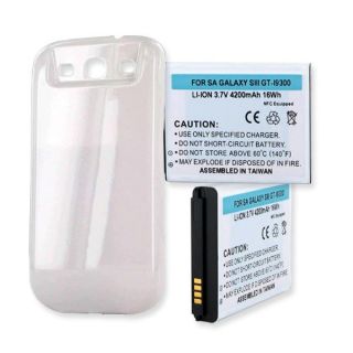 Extended Battery for Samsung Galaxy S3 4200mAh with White Cover