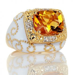 Jewelry Rings Gemstone Victoria Wieck 3.09ct Citrine & White