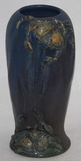 Ephraim Faience Pottery Crab Duo Experimental Vase