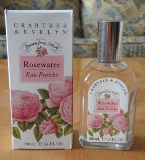 Crabtree Evelyn Rosewater Eau de Toilette Perfume 3 4 oz NEW