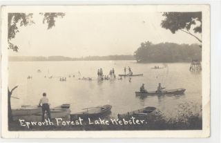 In Lake Webster Epworth Forest RPPC mailed 1934 M42986