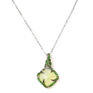  green tsavorite sterling silver pendant with 18 chain rating 1 $ 74