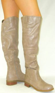 Tall Flat Equestrian Riding Boot Low Heel Slouch Over Knee Thigh High