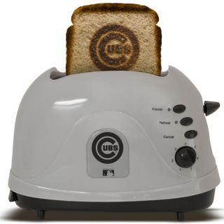  toaster featuring the chicago cubs logo toasts bread english muffins