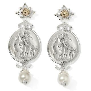 Tagliamonte Three Graces Cultured Freshwater Pearl Sterling and 14K