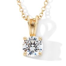  39 95 1ct absolute 14k round solitaire pendant and 18 chain $ 89 95