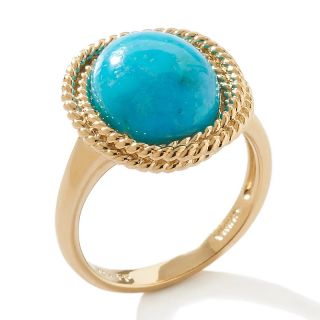 Heritage Gems Imperial Turquoise Vermeil Rope Ring