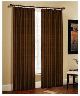 Beacon Looms Majesty Silk 42 x 84 Window Panel Lined Brown NEW