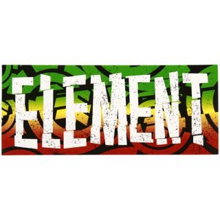 click an image to enlarge element slash logo rasta 7 skate sticker