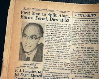 Enrico Fermi Italian Physicist Nuclear Radioactivity Death 1954 Old
