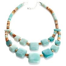 Jay King White Opal and Anhui Turquoise Beaded Necklace
