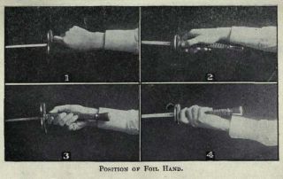 Foil and sabre; a grammar of fencing in detailed lessons for