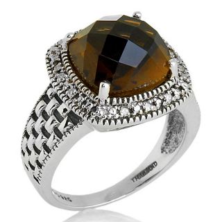 Jewelry Rings Gemstone Hilary Joy 3.05ct Smoky Quartz and Diamond