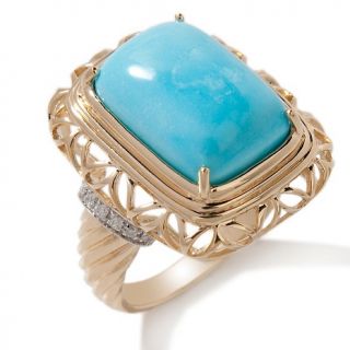 Heritage Gems by Matthew Foutz White Cloud Turquoise Diamond Accented