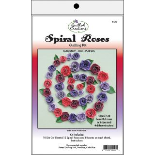 Quilled Creations Spiral Roses Quilling Kit   Burgundy, Red and