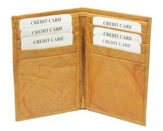 Genuine Leather Business Credit Card Case Slim Wallet Men Women Holder