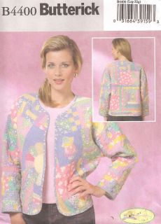 Butterick 4400 Misses Quilted Jacket 4 14 New Pattern