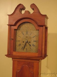 17765: Antique Elgin Cherry Grandfather Clock