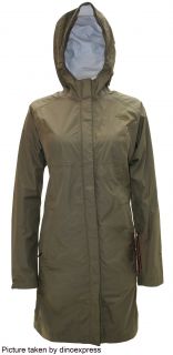 New North Face Womens Erin Rain Waterproof Jacket Coat Green Size M