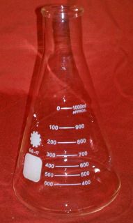 New Erlenmeyer Flask Borosilicate 1000mL USA Shipping 1000 mL 1L Lab