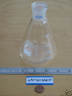 Lot 6 Erlenmeyer Flask 250 ml Conical Pyrex Lab Glass