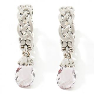 Jewelry Earrings Hoop Orvieto Silver Rose de France Amethyst Hoop