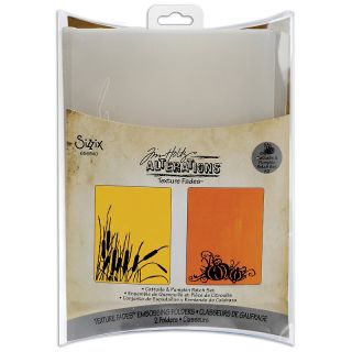 108 8686 sizzix sizzix texture fades embossing folders 2 pack cattails