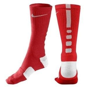 Nike Dri Fit Elite Basketball Socks Red White Sz 10 13 Large L NIP New