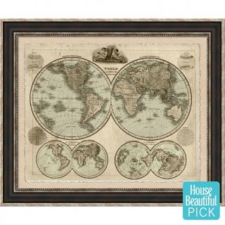 109 8528 house beautiful marketplace framed giclee print world map