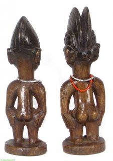 Yoruba Pair of Ibeji Twin Figures OYO Region Published Museum Exhibit