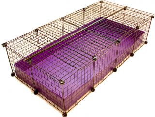 New 2x4 Grid Covered C C Cube Coroplast Guinea Pig Cage Large